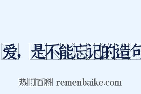 爱，是不能忘记的造句是什么意思的图片